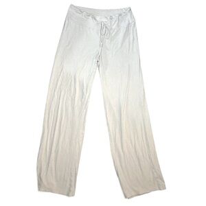 White Wide-Leg Lounge Pants